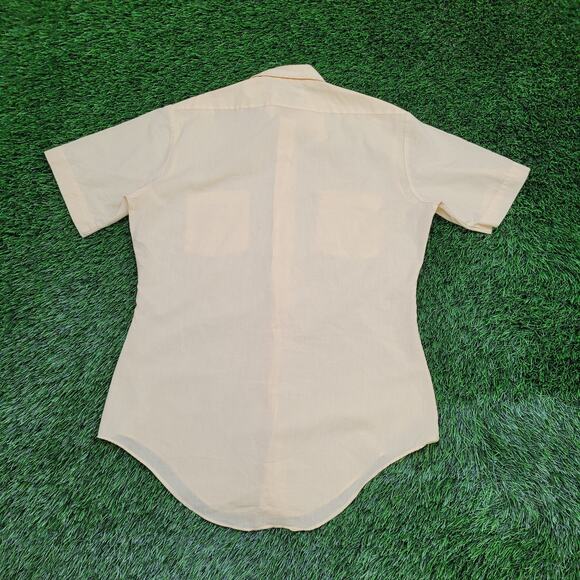 Vintage 70s Sears MOD Button Shirt Medium 21x31 Long-Tails - Picture 5 of 12